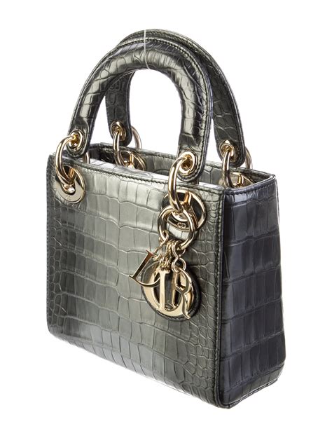 mini lady dior alligator|dior handbags.